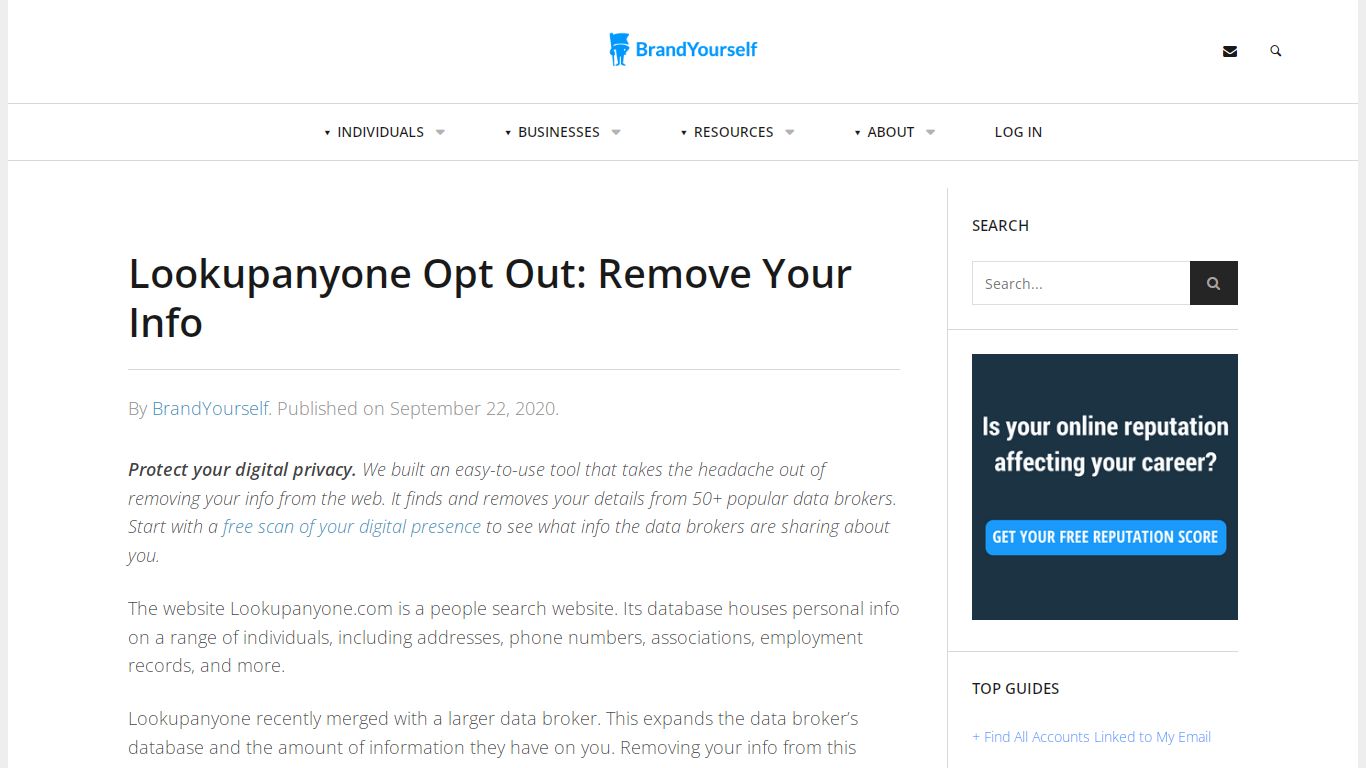 Lookupanyone Opt Out: Remove Your Info (2020 Guide) - BrandYourself